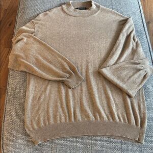 🤎 Harold Powell Men’s Brown Cashmere Blend Sweater – Classic Knit, Size Large 🧶✨